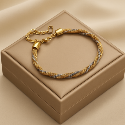 stainless steel gold thick braclet